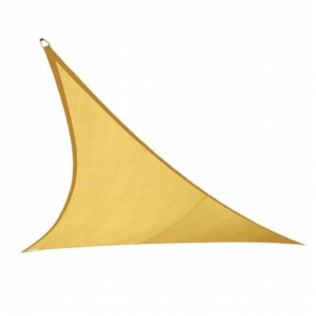 GALE PACIFIC USA INC Gale Pacific USA 473914 Coolaroo Coolhaven SHADE SAIL TRIANGLE 12'  Sahara  with Fixing Kit 473914